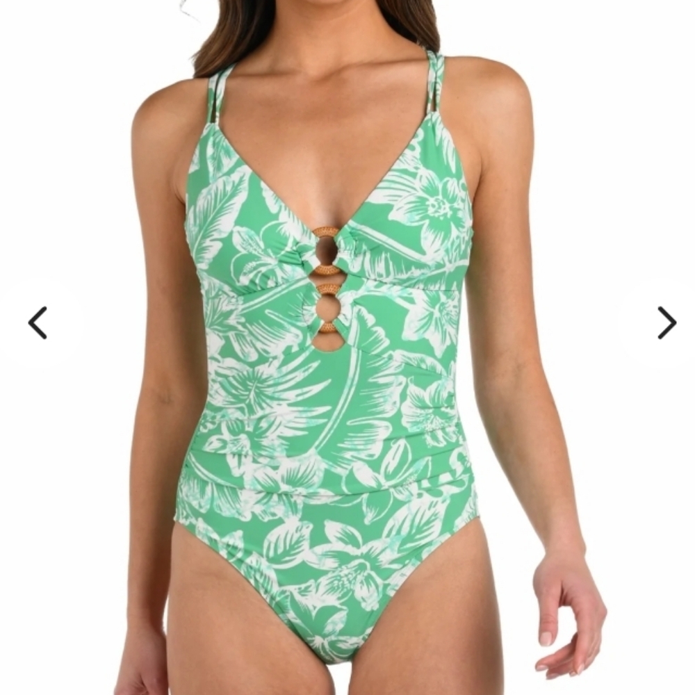 La Blanca Batiki Balinese Underwire Lace Up One Piece